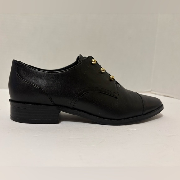 Nine West Wearable black leather slip-on Oxford shoes size 6.5 M - Picture 3 of 10